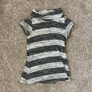 striped short sleeved dress